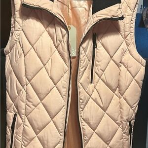 Calvin Klein Collection Quilted Vest - Light Pink and Black